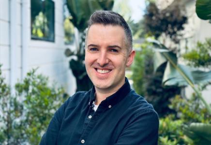 Portrait photograph of David Bissell smiling